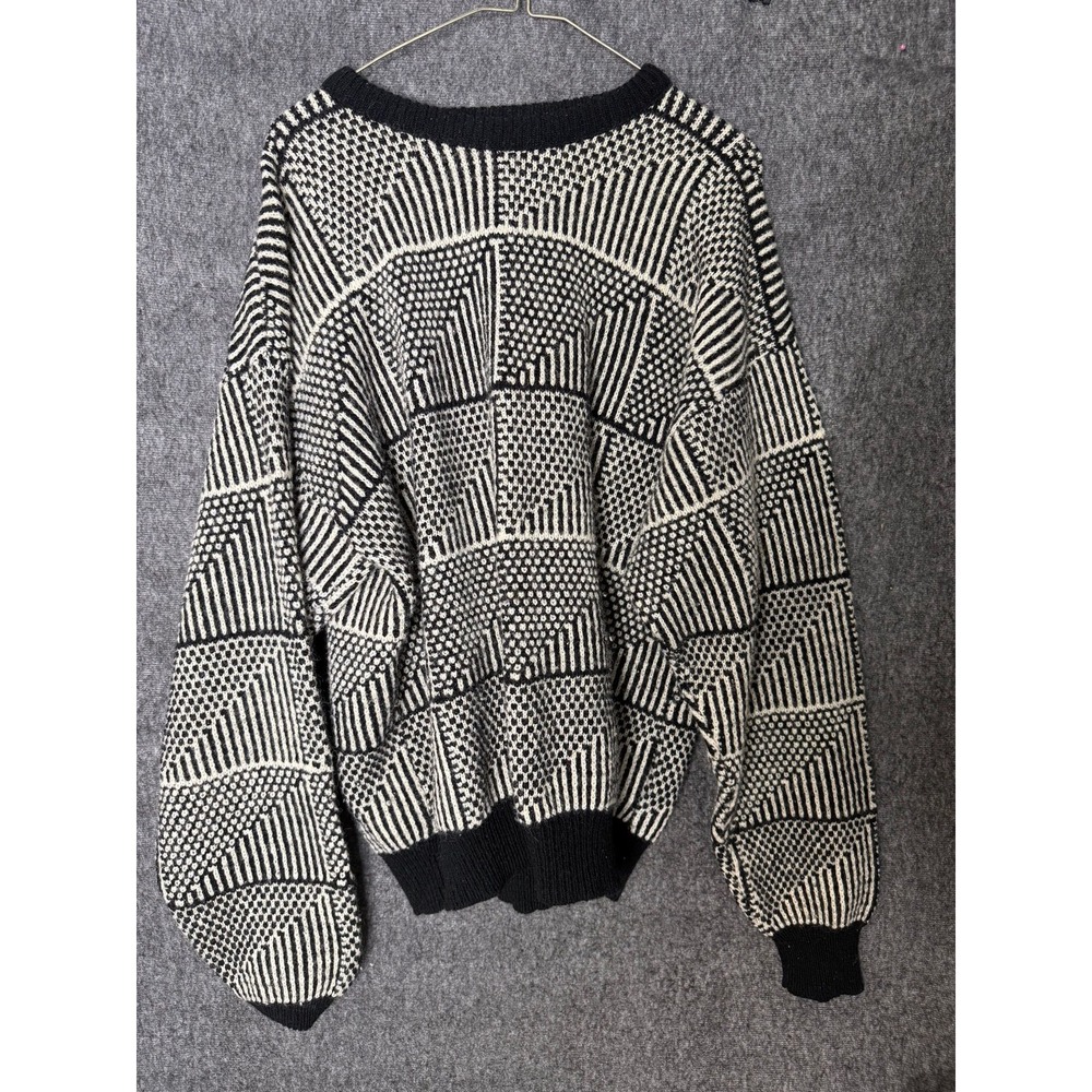 80s Jantzen Knit Sweater Geometric Design Preppy